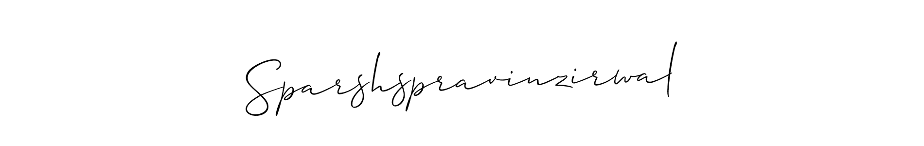 Also we have Sparshspravinzirwal name is the best signature style. Create professional handwritten signature collection using Allison_Script autograph style. Sparshspravinzirwal signature style 2 images and pictures png