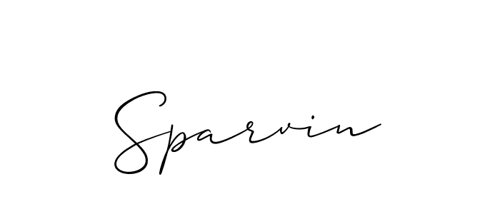 Design your own signature with our free online signature maker. With this signature software, you can create a handwritten (Allison_Script) signature for name Sparvin. Sparvin signature style 2 images and pictures png