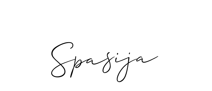 How to make Spasija signature? Allison_Script is a professional autograph style. Create handwritten signature for Spasija name. Spasija signature style 2 images and pictures png