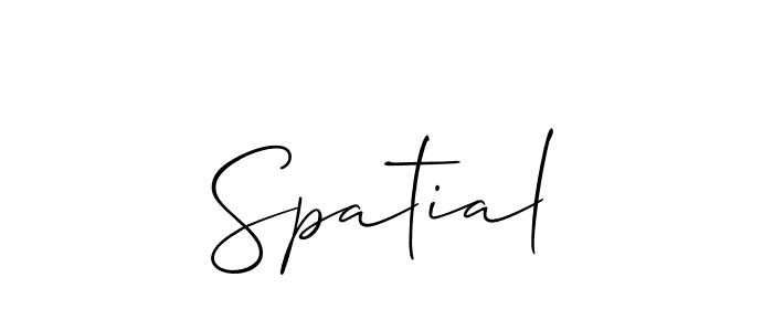 Also You can easily find your signature by using the search form. We will create Spatial name handwritten signature images for you free of cost using Allison_Script sign style. Spatial signature style 2 images and pictures png