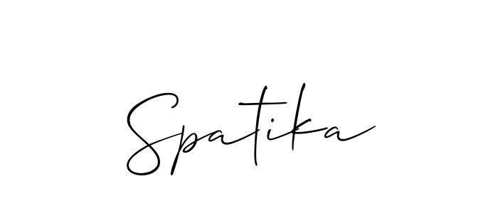Also we have Spatika name is the best signature style. Create professional handwritten signature collection using Allison_Script autograph style. Spatika signature style 2 images and pictures png