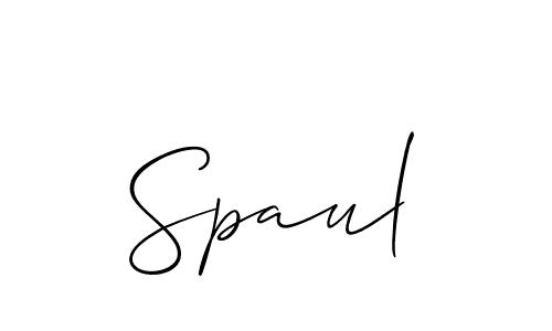 How to make Spaul signature? Allison_Script is a professional autograph style. Create handwritten signature for Spaul name. Spaul signature style 2 images and pictures png