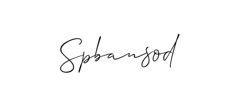 How to make Spbansod signature? Allison_Script is a professional autograph style. Create handwritten signature for Spbansod name. Spbansod signature style 2 images and pictures png