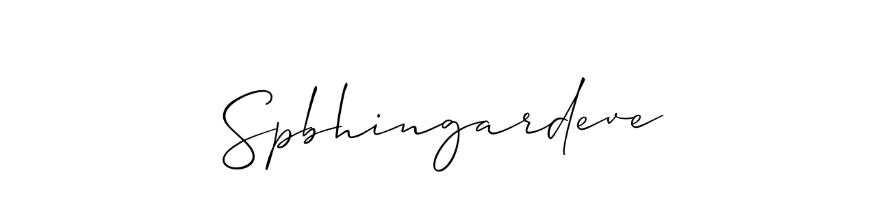 How to make Spbhingardeve name signature. Use Allison_Script style for creating short signs online. This is the latest handwritten sign. Spbhingardeve signature style 2 images and pictures png