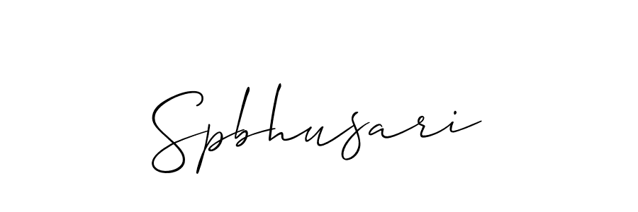 Make a beautiful signature design for name Spbhusari. With this signature (Allison_Script) style, you can create a handwritten signature for free. Spbhusari signature style 2 images and pictures png