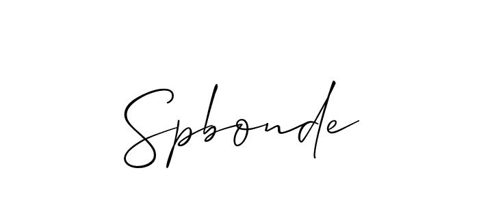 You should practise on your own different ways (Allison_Script) to write your name (Spbonde) in signature. don't let someone else do it for you. Spbonde signature style 2 images and pictures png