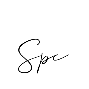 How to make Spc signature? Allison_Script is a professional autograph style. Create handwritten signature for Spc name. Spc signature style 2 images and pictures png