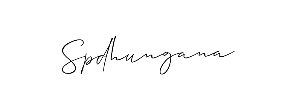 Create a beautiful signature design for name Spdhungana. With this signature (Allison_Script) fonts, you can make a handwritten signature for free. Spdhungana signature style 2 images and pictures png