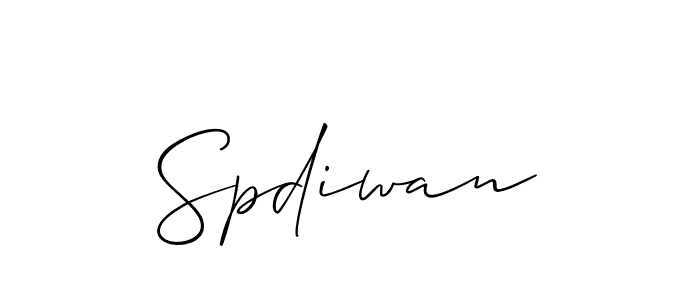 Best and Professional Signature Style for Spdiwan. Allison_Script Best Signature Style Collection. Spdiwan signature style 2 images and pictures png