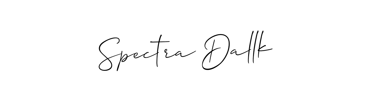 Make a short Spectra Dallk signature style. Manage your documents anywhere anytime using Allison_Script. Create and add eSignatures, submit forms, share and send files easily. Spectra Dallk signature style 2 images and pictures png