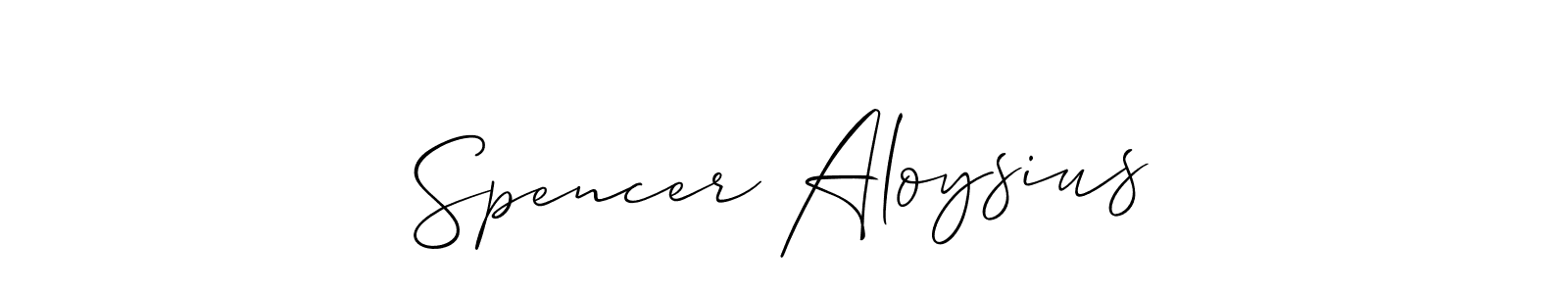 if you are searching for the best signature style for your name Spencer Aloysius. so please give up your signature search. here we have designed multiple signature styles  using Allison_Script. Spencer Aloysius signature style 2 images and pictures png