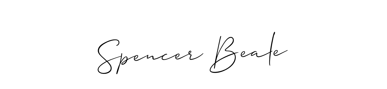 You should practise on your own different ways (Allison_Script) to write your name (Spencer Beale) in signature. don't let someone else do it for you. Spencer Beale signature style 2 images and pictures png