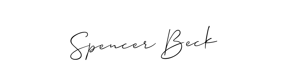 Create a beautiful signature design for name Spencer Beck. With this signature (Allison_Script) fonts, you can make a handwritten signature for free. Spencer Beck signature style 2 images and pictures png