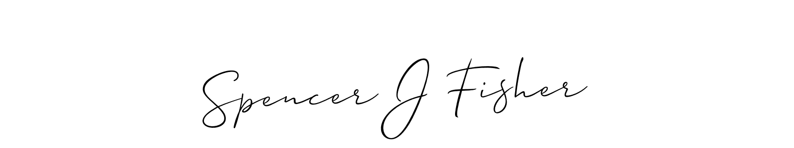 Use a signature maker to create a handwritten signature online. With this signature software, you can design (Allison_Script) your own signature for name Spencer J Fisher. Spencer J Fisher signature style 2 images and pictures png