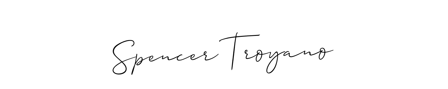 Spencer Troyano stylish signature style. Best Handwritten Sign (Allison_Script) for my name. Handwritten Signature Collection Ideas for my name Spencer Troyano. Spencer Troyano signature style 2 images and pictures png