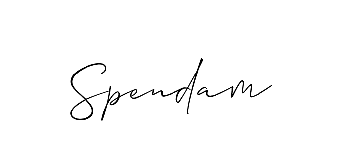 if you are searching for the best signature style for your name Spendam. so please give up your signature search. here we have designed multiple signature styles  using Allison_Script. Spendam signature style 2 images and pictures png