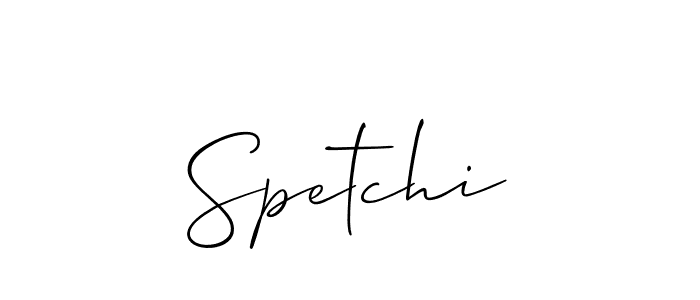 Create a beautiful signature design for name Spetchi. With this signature (Allison_Script) fonts, you can make a handwritten signature for free. Spetchi signature style 2 images and pictures png