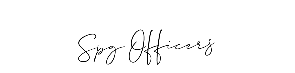 Check out images of Autograph of Spg Officers name. Actor Spg Officers Signature Style. Allison_Script is a professional sign style online. Spg Officers signature style 2 images and pictures png