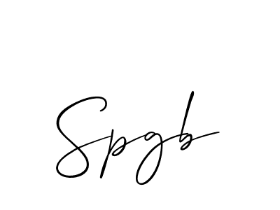 How to make Spgb signature? Allison_Script is a professional autograph style. Create handwritten signature for Spgb name. Spgb signature style 2 images and pictures png