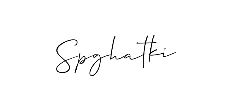 Create a beautiful signature design for name Spghatki. With this signature (Allison_Script) fonts, you can make a handwritten signature for free. Spghatki signature style 2 images and pictures png