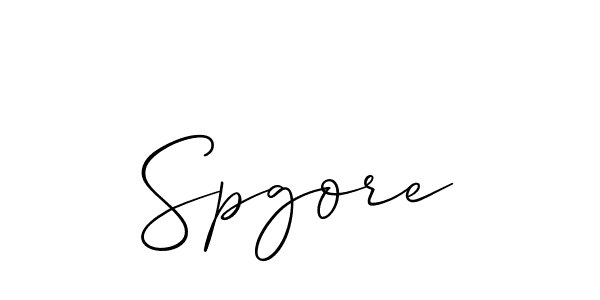 Best and Professional Signature Style for Spgore. Allison_Script Best Signature Style Collection. Spgore signature style 2 images and pictures png