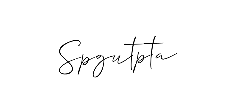 Also You can easily find your signature by using the search form. We will create Spgutpta name handwritten signature images for you free of cost using Allison_Script sign style. Spgutpta signature style 2 images and pictures png