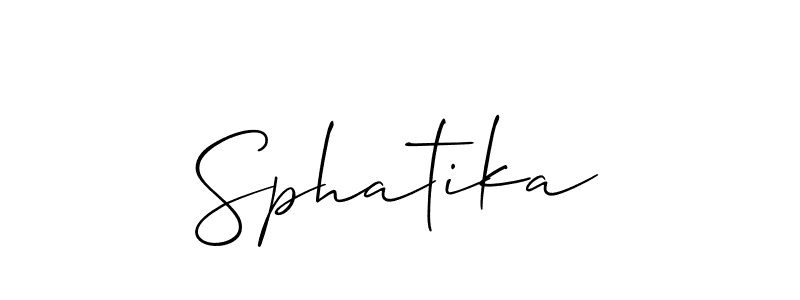 You should practise on your own different ways (Allison_Script) to write your name (Sphatika) in signature. don't let someone else do it for you. Sphatika signature style 2 images and pictures png