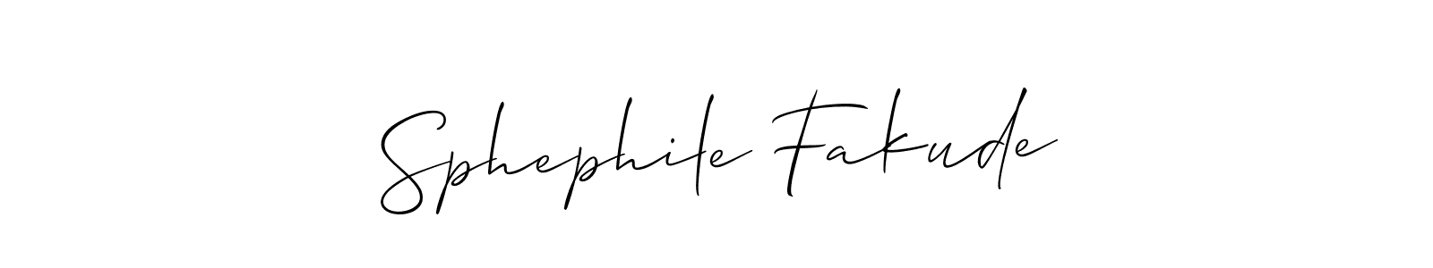 The best way (Allison_Script) to make a short signature is to pick only two or three words in your name. The name Sphephile Fakude include a total of six letters. For converting this name. Sphephile Fakude signature style 2 images and pictures png