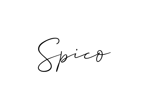 Also we have Spico name is the best signature style. Create professional handwritten signature collection using Allison_Script autograph style. Spico signature style 2 images and pictures png