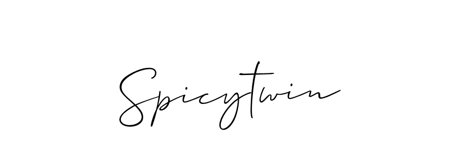 Also we have Spicytwin name is the best signature style. Create professional handwritten signature collection using Allison_Script autograph style. Spicytwin signature style 2 images and pictures png