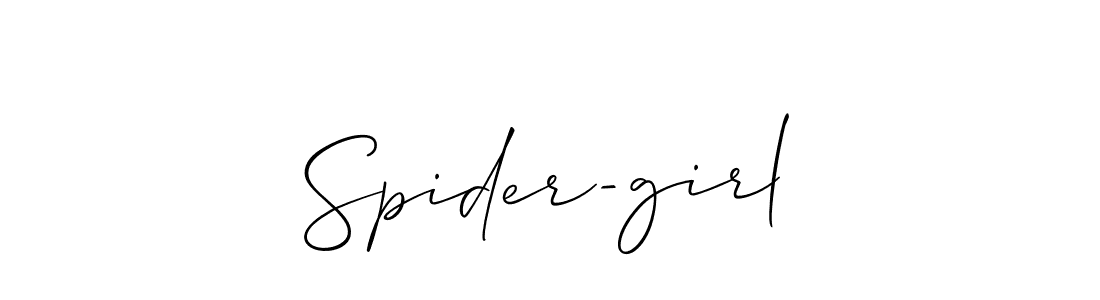 How to Draw Spider-girl signature style? Allison_Script is a latest design signature styles for name Spider-girl. Spider-girl signature style 2 images and pictures png