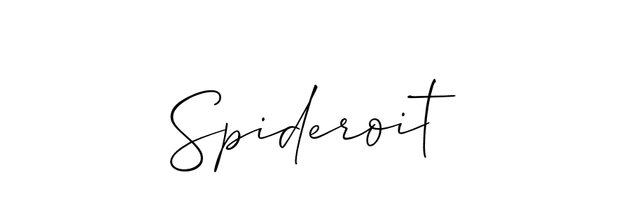 You should practise on your own different ways (Allison_Script) to write your name (Spideroit) in signature. don't let someone else do it for you. Spideroit signature style 2 images and pictures png