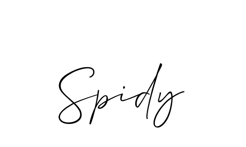 How to Draw Spidy signature style? Allison_Script is a latest design signature styles for name Spidy. Spidy signature style 2 images and pictures png