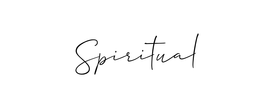 How to make Spiritual signature? Allison_Script is a professional autograph style. Create handwritten signature for Spiritual name. Spiritual signature style 2 images and pictures png