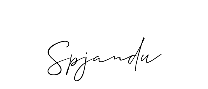 You should practise on your own different ways (Allison_Script) to write your name (Spjandu) in signature. don't let someone else do it for you. Spjandu signature style 2 images and pictures png