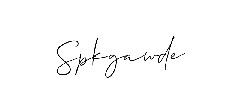 It looks lik you need a new signature style for name Spkgawde. Design unique handwritten (Allison_Script) signature with our free signature maker in just a few clicks. Spkgawde signature style 2 images and pictures png