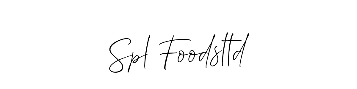 Also we have Spl Foodsltd name is the best signature style. Create professional handwritten signature collection using Allison_Script autograph style. Spl Foodsltd signature style 2 images and pictures png