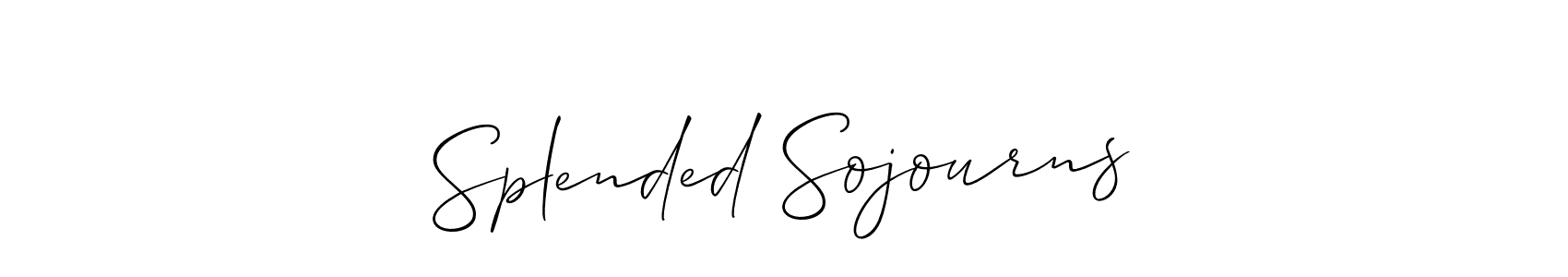 Splended Sojourns stylish signature style. Best Handwritten Sign (Allison_Script) for my name. Handwritten Signature Collection Ideas for my name Splended Sojourns. Splended Sojourns signature style 2 images and pictures png