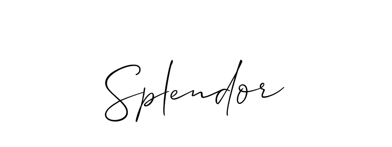 Allison_Script is a professional signature style that is perfect for those who want to add a touch of class to their signature. It is also a great choice for those who want to make their signature more unique. Get Splendor name to fancy signature for free. Splendor signature style 2 images and pictures png