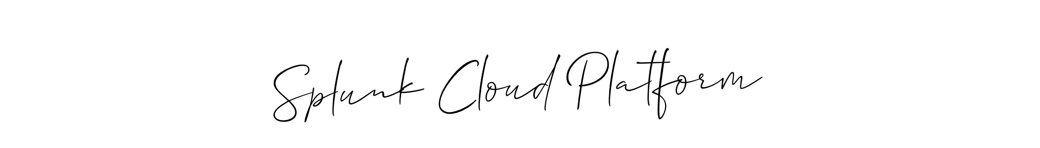 Make a beautiful signature design for name Splunk Cloud Platform. With this signature (Allison_Script) style, you can create a handwritten signature for free. Splunk Cloud Platform signature style 2 images and pictures png