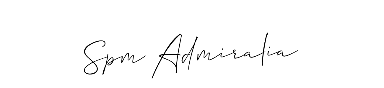 Design your own signature with our free online signature maker. With this signature software, you can create a handwritten (Allison_Script) signature for name Spm Admiralia. Spm Admiralia signature style 2 images and pictures png