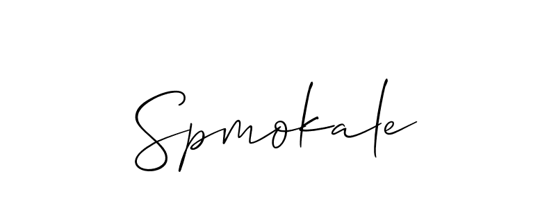 Make a beautiful signature design for name Spmokale. With this signature (Allison_Script) style, you can create a handwritten signature for free. Spmokale signature style 2 images and pictures png