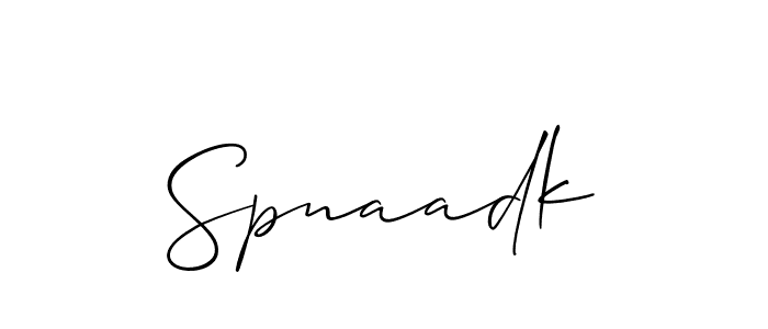 How to make Spnaadk name signature. Use Allison_Script style for creating short signs online. This is the latest handwritten sign. Spnaadk signature style 2 images and pictures png