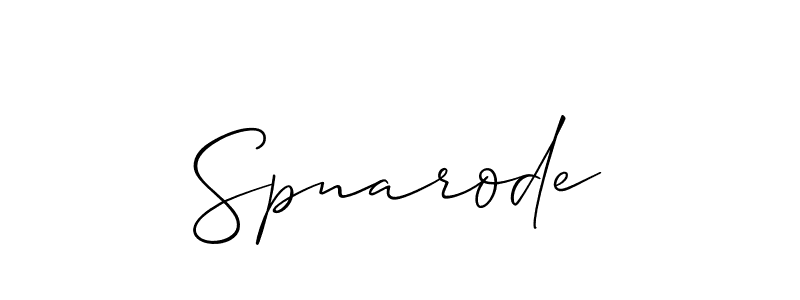 Create a beautiful signature design for name Spnarode. With this signature (Allison_Script) fonts, you can make a handwritten signature for free. Spnarode signature style 2 images and pictures png