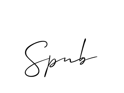 Also we have Spnb name is the best signature style. Create professional handwritten signature collection using Allison_Script autograph style. Spnb signature style 2 images and pictures png