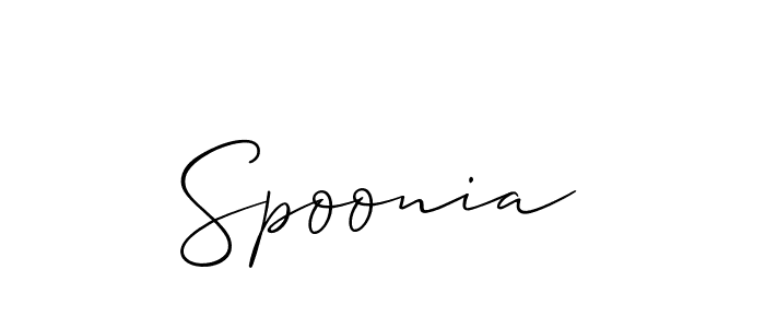 Make a short Spoonia signature style. Manage your documents anywhere anytime using Allison_Script. Create and add eSignatures, submit forms, share and send files easily. Spoonia signature style 2 images and pictures png