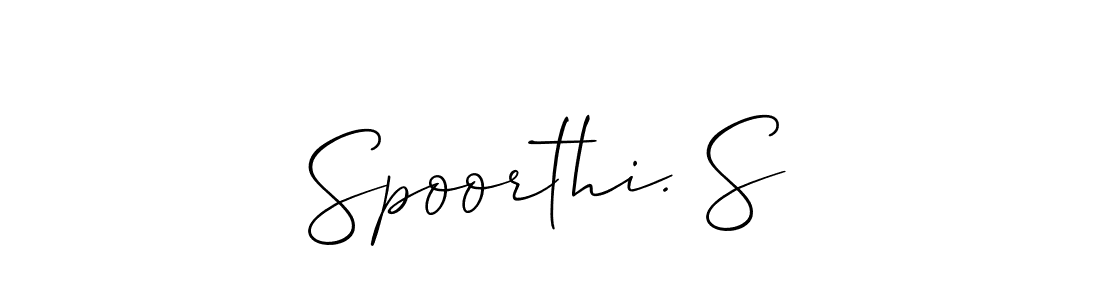 Check out images of Autograph of Spoorthi. S name. Actor Spoorthi. S Signature Style. Allison_Script is a professional sign style online. Spoorthi. S signature style 2 images and pictures png