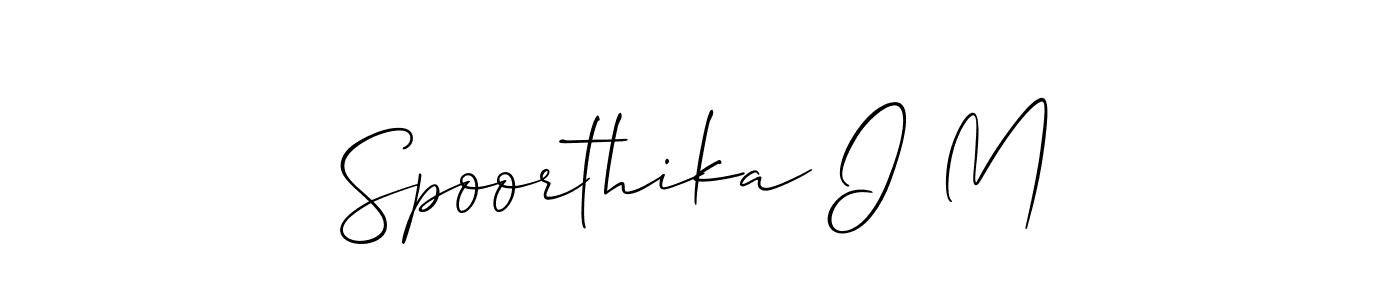 Also we have Spoorthika I M name is the best signature style. Create professional handwritten signature collection using Allison_Script autograph style. Spoorthika I M signature style 2 images and pictures png