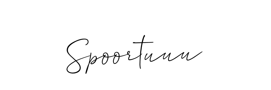 It looks lik you need a new signature style for name Spoortuuu. Design unique handwritten (Allison_Script) signature with our free signature maker in just a few clicks. Spoortuuu signature style 2 images and pictures png