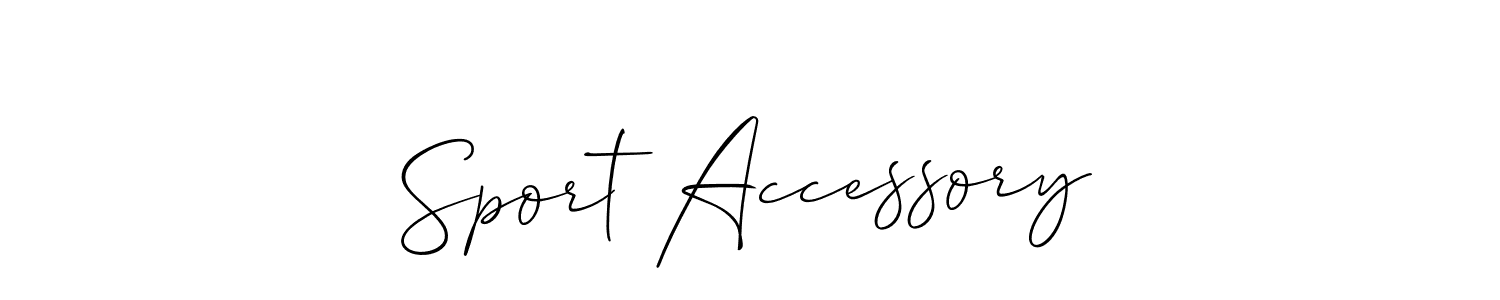 Also You can easily find your signature by using the search form. We will create Sport Accessory name handwritten signature images for you free of cost using Allison_Script sign style. Sport Accessory signature style 2 images and pictures png